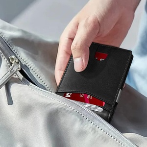 Portefeuille fin pour homme avec pince à billets RFID, porte-cartes minimaliste pour poche avant, porte-cartes de crédit en <span class=keywords><strong>fibre</strong></span> de carbone - Product Image 6