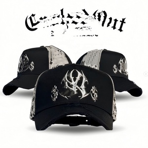 หมวกแก๊ปปักลายส่วนตัว OEM/ODM ผ้าหนังกลับทรง 5 แฉก แบบ Snapback รุ่น Sad <span class=keywords><strong>Boyz</strong></span> ของแท้ Gorras G5 Barbas Beard - Product Image 2