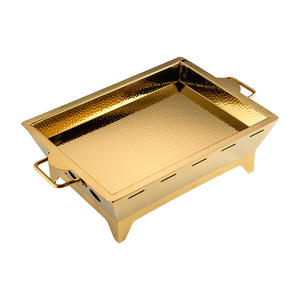 Yolecen Commercial 304 Stainless Steel Hammer Pattern <strong>Fish</strong> Dish Three-Layer Non-Stick Oven Alcohol Heating Anti-Scalding <strong>Pots</strong> - Product Image 5