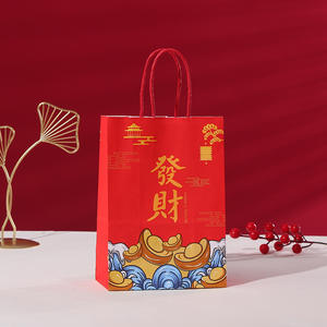 Meilleure vente sac en papier kraft de haute qualité pour le Nouvel An/sac fourre-tout personnalisé à impression créative/sac à emporter en gros cadeau du Vietnam - Product Image 2