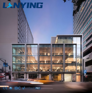 पूर्वनिर्मित इस्पात संरचना कार्यालय आधुनिक वाणिज्यिक भवन ग्लास दीवार वास्तुकला कॉर्पोरेट व्यापार उपयोग के लिए - Product Image 1