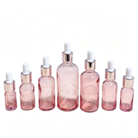 Emballages cosmétiques personnalisés, flacons de mélange, flacons d'huile essentielle roses, flacons compte-gouttes en verre, flacons d'essence liquide, flacons vides