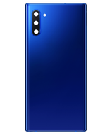 Coques arrière en verre pour téléphone portable Galaxy Note 10 avec lentille d'appareil photo et adhésif