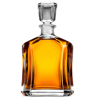 Carafe en verre à succès, bouchon géométrique hermétique, carafe à whisky, carafe à vin, carafe à bourbon, carafe à liqueur, bouteille à soda