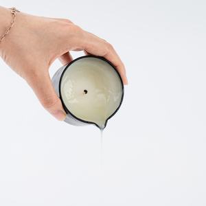 50g 200g 4oz 6oz Round Shape Massage Oil Soy Wax Black Metal Massage <b>Candle</b> Tin with Pour Spout for Salon Home Use - Product Image 1