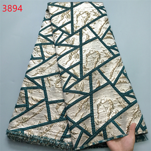 3894 haute qualité prix raisonnable Offre Spéciale prix de gros pas cher dentelle tissu africain damassé Jacquard brocart <span class=keywords><strong>tissus</strong></span> pour la fête - Product Image 4