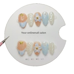 Uñas Postizas de Diseño Europeo con Forma de Almendra, Hechas a Mano, con Protección Completa y Acabado Exquisito - Product Image 6