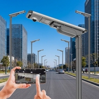 Lampe solaire LED extérieure en aluminium haute luminosité, étanche IP66, 40W, tout-en-un, avec caméra pour utilisation routière, capteur + télécommande