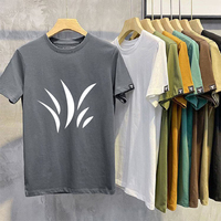 Stock Hochwertige Baumwolle Herren T-Shirts Kurzarm Personal isierte Logo-Druck Werbe Männer Plain T-Shirt