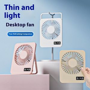 2024 kiểu dáng đẹp & Ultra-thin USB-Powered có thể sạc lại Bàn & Ngoài trời Fan đồng hồ kỹ thuật số hiển thị xách tay & Wearable người hâm mộ - Product Image 5