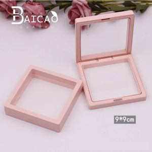 Boîte <span class=keywords><strong>de</strong></span> présentation rigide en carton pour bijoux, avec membrane transparente et cadre flottant, pour boucles d'oreilles, pièces <span class=keywords><strong>de</strong></span> monnaie, médailles et médaillons, à <span class=keywords><strong>fermeture</strong></span> magnétique - Product Image 1