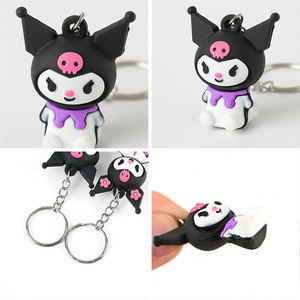 Wholesale Custom Cute 3D Cartoon Soft Rubber PVC <strong>Keychain</strong> by Drawing Sample Mascot Anime Couple Promotional Gift - Product Image 3