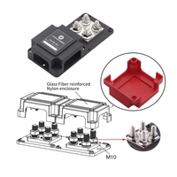Marine RV Cuivre Heavy-Duty Module 8X3/8 "M10 Goujons Bornes Bloc de distribution d'alimentation 12V- 48V DC 400 Amp Bus Bar Box