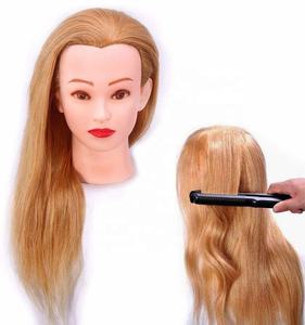 Tête de Mannequin en Cheveux Humains 100% Vrais Cheveux, Tête de Poupée de Cosmétologie pour Teinture, Coupe et Tressage - Product Image 4