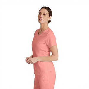 Conjunto de Uniforme Médico con Cuello en V para Mujer, Ropa de Trabajo Cómoda para Enfermería, Logotipo Personalizado - Product Image 2