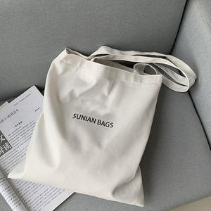Bolsa de compras de lona de algodón blanca personalizada, de gran capacidad, con cremallera y bolsa interior, muy vendida. - Product Image 5