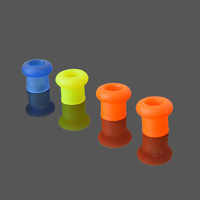 Anneau d'étanchéité en silicone pour canne à pêche, collier de fixation en caoutchouc, embout de protection double usage pour canne à pêche, 3 couleurs, vente en gros