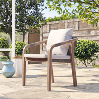 Vente en gros d'ensemble de chaises de salle à manger de style bohème moderne pour l'extérieur chaise en rotin et bois de teck pour la cour, chaises de table de bistro confortables