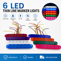 Feu de signalisation stroboscopique LED à montage en surface pour grilles de calandre, feux latéraux pour camions et voitures, 4 LED, 12-24V, Modèle DH-041 Net