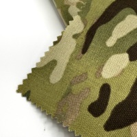 Tissu en nylon tissé Cordura 1000D imprimé camouflage avec revêtement PU, durable pour vêtements tactiques et sacs pour hommes