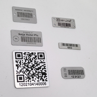 Étiquette d'identification d'actifs en acier inoxydable numérotée pour machines, outils informatiques et données, gravée au laser, avec bande nationale, pour l'expédition et la gestion des actifs