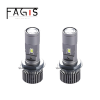 Ampoule de phare LED Fagis 9-36V avec ventilateurs, lentille de projecteur H4, 35W, 3500LM, température de couleur 6500K, 12V, certifiée CE, neuve