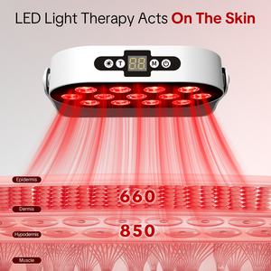 Thérapie par lumière rouge pour le <span class=keywords><strong>visage</strong></span>, panneau de thérapie par lumière rouge portable avec lunettes de protection, thérapie par lumière rouge infrarouge 660nm 850nm - Product Image 2