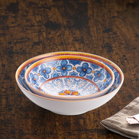 Nouveau personnalisé imprimé grand jolie 9.8 pouces rond mélamine turc bols