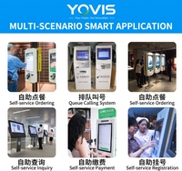 Kiosque libre-service sur pied en aluminium personnalisé avec lecteur de code QR pour la distribution de billets et les paiements dans les cliniques et centres de services