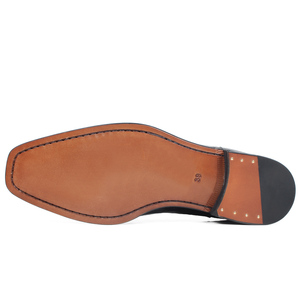 Botas Chelsea de <span class=keywords><strong>Hombre</strong></span> con Punta Cuadrada, Estilo Italiano, de Piel Genuina Pintada a Mano con Pátina <span class=keywords><strong>Azul</strong></span> <span class=keywords><strong>Marino</strong></span>, Suela de Cuero, Estilo Cocodrilo de Lujo - Product Image 6
