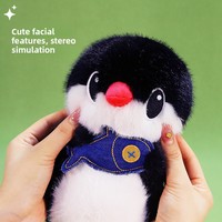 Peluche pingouin mignonne en polyester ultra doux, idéale comme compagnon de sommeil pour les filles, vente en gros disponible