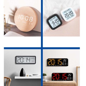 New kỹ thuật số LED Đồng Hồ điện USB powered báo động lịch nhiệt độ và độ ẩm hiển thị treo/di chuyển máy tính để bàn/bảng sử dụng Quà Tặng - Product Image 5