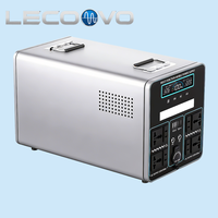 LECOOVO E1500S1500W Batterie LiFePO4 d'origine, station d'alimentation portable avec charge rapide solaire, banque d'alimentation