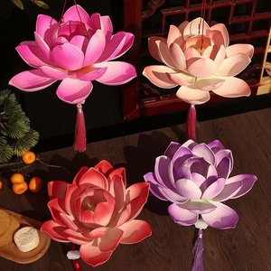 Navidad hogar piscina decoración Faux agua lirio látex flotante flores de loto artificiales con luces LED - Product Image 5