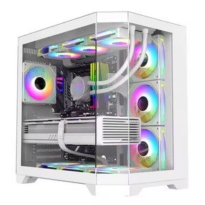 เคสคอมพิวเตอร์ ATX สำหรับเล่นเกม พร้อมหน้าต่างกระจกนิรภัยด้านข้าง โครงอะลูมิเนียม รองรับพัดลม ARGB - Product Image 4