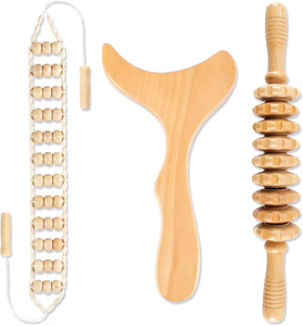 Kit de Herramientas de Madera para Terapia de Masaje, Masajeador Linfático de Madera para Moldear el Cuerpo, Herramientas de Gua Sha de Madera para la Celulitis - Product Image 6
