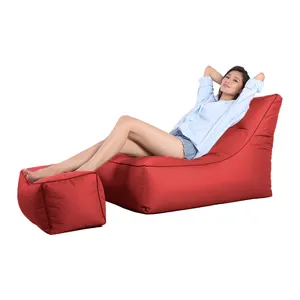 Açık su geçirmez ekstra büyük bireysel uzanmış beanbag kanepe recliners yetişkin taşınabilir sandalye kanepe recliner ayak-dinlenme