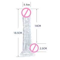 Dildo Realista Transparente Pequeño de 6 Pulgadas al por Mayor - Pene Artificial Delgado, Suave, Impermeable, con Ventosa, Juguete Sexual Anal para Parejas