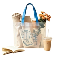 Sac fourre-tout en plastique imperméable personnalisé pour le commerce de détail, sac de transport pour le shopping