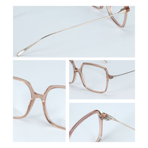 Lunettes de vue polygone Anti-lumière bleue <span class=keywords><strong>pour</strong></span> femmes, monture de lunettes optiques de haute qualité, 2023 - Product Image 6