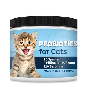 Профессиональный фирменный логотип для домашних животных, пробиотическая пищевая добавка, порошок пробиотиков, порошок для кошек