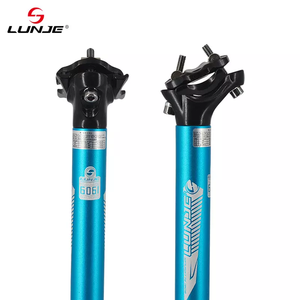 LUNJE 6061 Aluminium, taille et logo personnalisables, 300/350/400/450mm, <span class=keywords><strong>tige</strong></span> <span class=keywords><strong>de</strong></span> <span class=keywords><strong>selle</strong></span> <span class=keywords><strong>de</strong></span> <span class=keywords><strong>vélo</strong></span> à <span class=keywords><strong>suspension</strong></span> 25.4/27.2/28.6/30.4 - Product Image 4