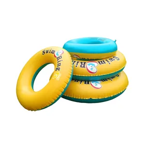 Anel inflável de PVC personalizado de fábrica para piscina, donut, tubo de água, brinquedo para adultos, flutuador de piscina