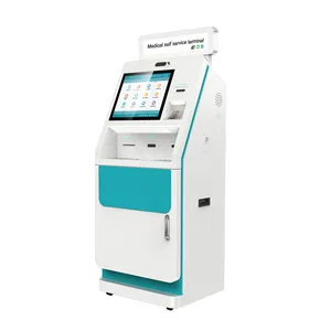 Máquina de pago con pantalla táctil de 21,5 pulgadas, terminal de quiosco con lector de tarjetas, teclado de contraseña, impresora térmica de 80mm, atm