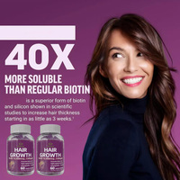 Gummies pour la croissance des cheveux OEM, force maximale 5000 mcg, gummies véganes à la biotine pour les cheveux, la peau et les ongles, gummies à la biotine 3 en 1