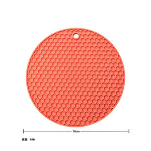 Salvamanteles nórdico redondo de silicona con diseño de panal, antideslizante, aislante del calor, de calidad alimentaria, para tazas, platos y cuencos, Primavera 2024 - Product Image 3