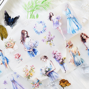 1 rouleau de ruban PET manuel matériel floral caractères vintage paysage architectural <span class=keywords><strong>d</strong></span>écoration fond manuel ruban - Product Image 2