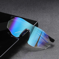 Lunettes de sport hommes nouveau miroir sans monture lunettes de soleil de randonnée en plein air conception de marque privée personnalisée Anti-UV photochromique cyclisme nuances