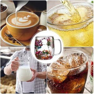 Tazza <span class=keywords><strong>da</strong></span> Tè <span class=keywords><strong>con</strong></span> Fiori in Vetro Doppio <span class=keywords><strong>da</strong></span> 390ml, Tazza <span class=keywords><strong>da</strong></span> <span class=keywords><strong>Caffè</strong></span> Isolata <span class=keywords><strong>con</strong></span> Fiori, Tazza Trasparente <span class=keywords><strong>con</strong></span> Fiori Secchi. - Product Image 5