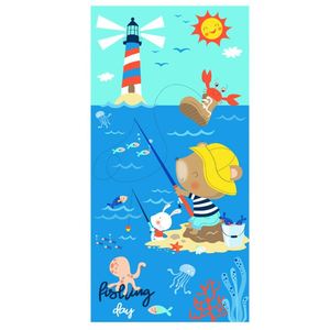 Compact Microfiber Towels with Digital Printed Logos Cheap Wholesale Beach Towels Suitable for <b>Bathing</b> and Swimming Pools - Product Image 2